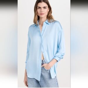 Favorite Daughter Smooth Ex-Boyfriend Shirt Sky Blue EUC XXS